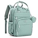 BabbleRoo Diaper Bag Backpack - Baby Essentials Travel Bag - Multi function Waterproof Diaper Bag, Travel Essentials Baby Bag with Changing Pad, Stroller Straps & Pacifier Case – Unisex, Sage Green
