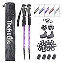 TheFitLife Hiking Walking Trekking Poles - 2 Pack With Antishock And Quick Lock System, Telescopic, Collapsible, Ultralight For Hiking, Camping, Mountaining, Backpacking, Walking, Trekking