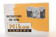 Nikon M Telémetro PELÍCULA Cámara Manual de instrucciones RARO Tipo I Nippon Kogaku