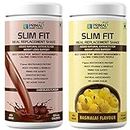 Primal Health Science - Add Goodness Meal Replacement Slim Shake For Weight Control & Management | Sugar Free | Protein, Fiber, Digestive Enzymes, Vitamins & Minerals (COMBO CHOCOLATE + RASMALAI, 800 GM)