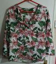 Women's Multicoloured Floral Print Tunic Blouse Ladies Top By Tu Size 12