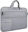 Dynotrek kidlee 17.3 inch Laptop Sleeve Case Cover with Handle Dustproof Bumpproof Waterproof Computer Briefcase Hand Bag for Men Women -Denim Grey