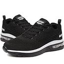 GoodValue Womens Running Shoes Lightweight Air Cushion Walking Shoes Tennis Shoes for Women Fashion Breathable Mesh Upper Sneakers Workout Casual Gym Jogging Non Slip Ladies Sport Shoes Blackwhite