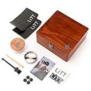 LITT Stash Box - Smoking Accessories Storage 3 Compartment Handcrafted Organizer | Lifestyle Accessory (Natural)