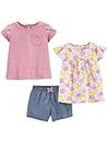 Simple Joys by Carter's Girls' Toddler 3-Piece Playwear Set, Floral, 3T
