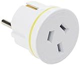 Korjo EU Travel Adaptor, for AU/NZ Appliances, use in Europe (Except UK), Bali and Parts of The Asia, Middle East, & Sth America. Excluding: UK, Italy, Switzerland, Chile, Brazil.
