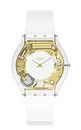Swatch Skin Classic BIOSOURCED Coeur Dorado Quartz Watch, White, Quartz Watch