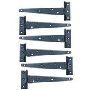 The Renovators Supply Inc. Black T Strap Shed Door Hinge Flush Mount Cast Iron Door Shed Hinges | 2.88 H x 5 W x 6 D in | Wayfair 25540