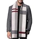 MAKFORT Men's Long Warm Vogue Acrylic Wool Scarf Soft Comfortable Fall/Winter Violet taglia unica