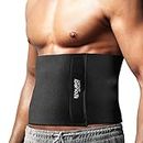 Aduro Waist Trainer for Men Women 12" Sweat Belt Waist Trimmer Stomach Slimming Body Weight Shaper Wraps Exercise Equipment Adjustable Belt (Black)