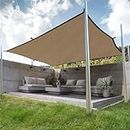 HIPPO Shade Sail 10FTX4FT 230 GSM Sun Shade 95% UV Block for Canopy Cover, Outdoor Patio, Garden, Pergola, Balcony Tent (Persian-Beige, Customized, Pack of 1)