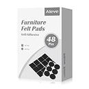 Aieve Furniture Pads, 48 Pack Rubber Non Slip Furniture Feet Pads, Self-Adhesive Furniture Felt Pads for Chair Feet Legs, Tiled, Carpet, Cabinet, Hardwood Floor Protectors (1.77in/45mm)
