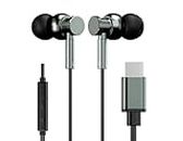 in-Ear Type-C Port Headphone for Huawei nova 10 Pro in- Ear Headphone | Earphones | Headphone| Handsfree | Headset | Calling Function | Earbuds | Microphone| Bass Bost Sound (J1H10, Black)