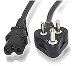 JGD Products Computer Power Cable Cord for Desktops PC and Printers/Monitor Smps Power Cable Iec Mains Power Cable (Black) (3M- Black)