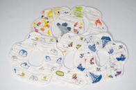2023 Baby Drool Bibs 360 for Drooling and Teething Soft 100% Cotton Gift 5 PACK