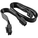 SYBECHATF 16AWG ATX CPU 8 Pin to Dual PCIE 8 Pin(6+2) GPU Power Cable,8 Pin Pcie Power Cable only Suitable for Corsair Modular Power Supply(65cm+15cm)