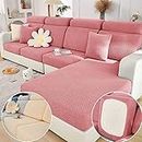 Yoovat Magic Sofa Covers Magic Sofa Couch Covers 2023 New Wear-Resistant Universal Sofa Cover Stretch for Sectional Slipcovers (Texture-Pink,Extra Large Single Seat Cover)