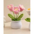 Primrue Handwoven Yarn Flower Artificial Flowers, Simulated Flower Bouquet Gifts, Finished Floral Small Ornaments Tabletop | Wayfair