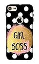 NDCOM for iPhone 7 Logo Cut Back Cover Polka Dots Girl Boss Printed Hard Case