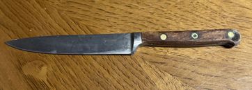 LamsonSharp Forged High-Carbon Silver One-piece Steak Knife 175 Wood 3 Rivet