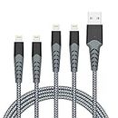 Arshcea iPhone Lightning Cable 4Pack 2x3FT 2x6FT, Lightning Cable Nylon Braided, iPhone Charger Cable MFi Certified, Compatible for iPhone 13/14/8/7/6S/Plus, iPad,iPod and More - Grey
