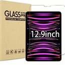 2-pack Tempered Glass Screen Protectors For Ipad Pro 5.1, 12.9-inch, 6th, 5th, 4th Gen (2022, 2021, 2020, 2018)