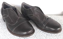 Earth Avani Banyan ~ Wo's Shoes ~ Size 8.5M ~ Gray Leather Slip On Loafers EXCEL