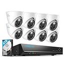 Reolink 12MP Kit Vidéo Surveillance Caméra IP PoE 8X 12MP, 16CH 4To NVR, Détection de Personne/Véhicule, Audio Bidirectionnel, avec Vision Nocturne en Couleur,RLK16-1200D8-A