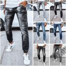Jeans Uomo Jogger Stretch Denim Pantaloni Lunghi Regular Straight Fit Basic DSTREET