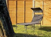Tumbona reclinable tumbona jardín cubierta silla ajustable exterior patio muebles