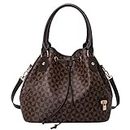 CHENFANS Women's Handbags PU Leather Top Handle Shoulder Bag Crossbody Shoulder Bag Design Luxury Tote Bag, Brown