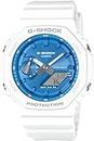 Casio Men Resin G-Shock AnalogDigital Blue Dial Ga-2100Ws-7Adr (G1470), Band Color-White