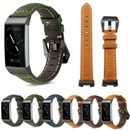 For Fitbit Charge 4 / Charge 3  Leather Watch Band Soft Strap Brand Retro