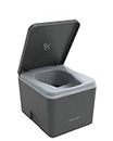TRELINO Evo S Composting Toilet Anthracite | Portable Composting Toilet for Camping and Outdoor | Odourless | 4.5L & 6.5L capacity | 33 x 39 x 29.6 cm