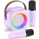Karaoke Machine for Kids Adults, Karaoke Toys Gifts for Girls Boys, Portable Bluetooth Speaker with Wireless Microphone, Birthday Gifts for Girls Boys Ages 4, 5, 6, 7, 8, 9, 10, 12+ Years Old