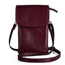 befen Cell Phone Crossbody Wallet Purse, Women Small Leather Crossbody Bag - Fit iPhone Xs Max Red Size: Small