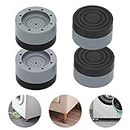 Washing Machine Foot Pads for Anti Vibration & Anti Walk Washer and Dryer Anti Slip Shock Absorber and Noise Cancelling Washer Machine Support Washer Machine Stand Stabilizer Set of 4(Grey)