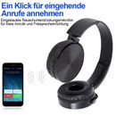 Auriculares On Ear Bluetooth 5.3 Estéreo Bajo Auriculares Inalámbricos Plegables Negro