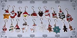 Handcrafted Miniature Enamel Children’s Cartoon Christmas Tree Ornaments 1.25”
