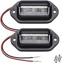 2PCS 6 LED License Number Plate Light Lamps for Truck SUV Trailer Lorry 12/24V