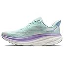 HOKA ONE ONE Womens Clifton 9 Textile Sunlit Ocean Lilac Mist Trainers 8 US