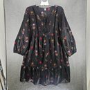 Old Navy Shift Midi Dress Size XXL Floral Print Black  - XXL