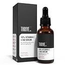 ThriveCo 10% Vitamin C Serum For Face With Hyaluronic Acid | Gives Instant Brightening Effect & Glowing Skin | For Men & Women | All Skin Types | Non-Sticky, Vegan, Fragrance & Cruelty-Free | 30ml