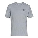 Under Armour Men's Sportstyle Left Chest Short-Sleeve T-Shirt , Steel Light Heather (036)/Black , Medium