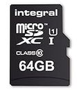 Integral Memory UltimaPro 64 GB MicroSDXC Class 10 Memory Card up to 40 MB/s, U1 Rating, Black
