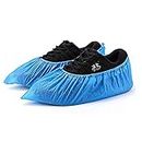 AM SAFE-X Non-woven Fabric Disposable Shoes Covers Elastic Band Breathable Dustproof Anti-slip Shoe Covers(Blue) (100)