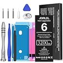 [3200mAh] Battery for iPhone 6, New Upgrade Ultra High Capacity Replacement 0 Cycle Battery Compatible with iPhone 6 A1586,A1589,A1549 with Complete Repair Tool Kit and Instructions
