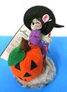 Annalee Dolls 5" Pumpkin Painter Witch Mouse New Tags Hand Painted 2016