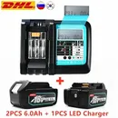 NEW With LCD Charger Rechargeable Battery 18 V 6000mAh Lithium ion for Makita 18v Battery 6Ah BL1840