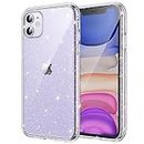 JETech Glitter Case for iPhone 11, 6.1-Inch, Bling Sparkle Shockproof Phone Bumper Cover, Cute Sparkly for Women and Girls (Clear)